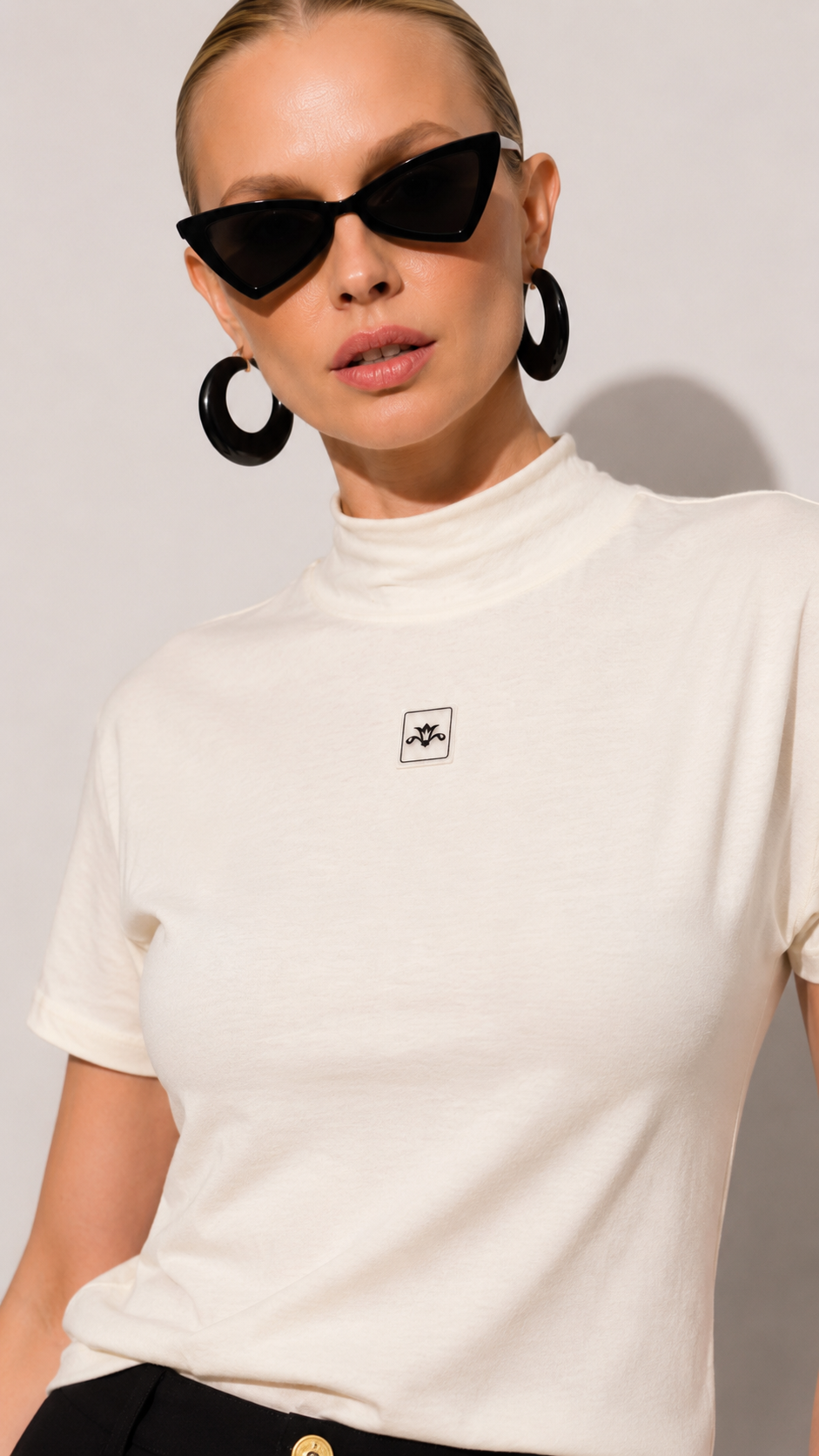TSHIRT gola alta PIMA